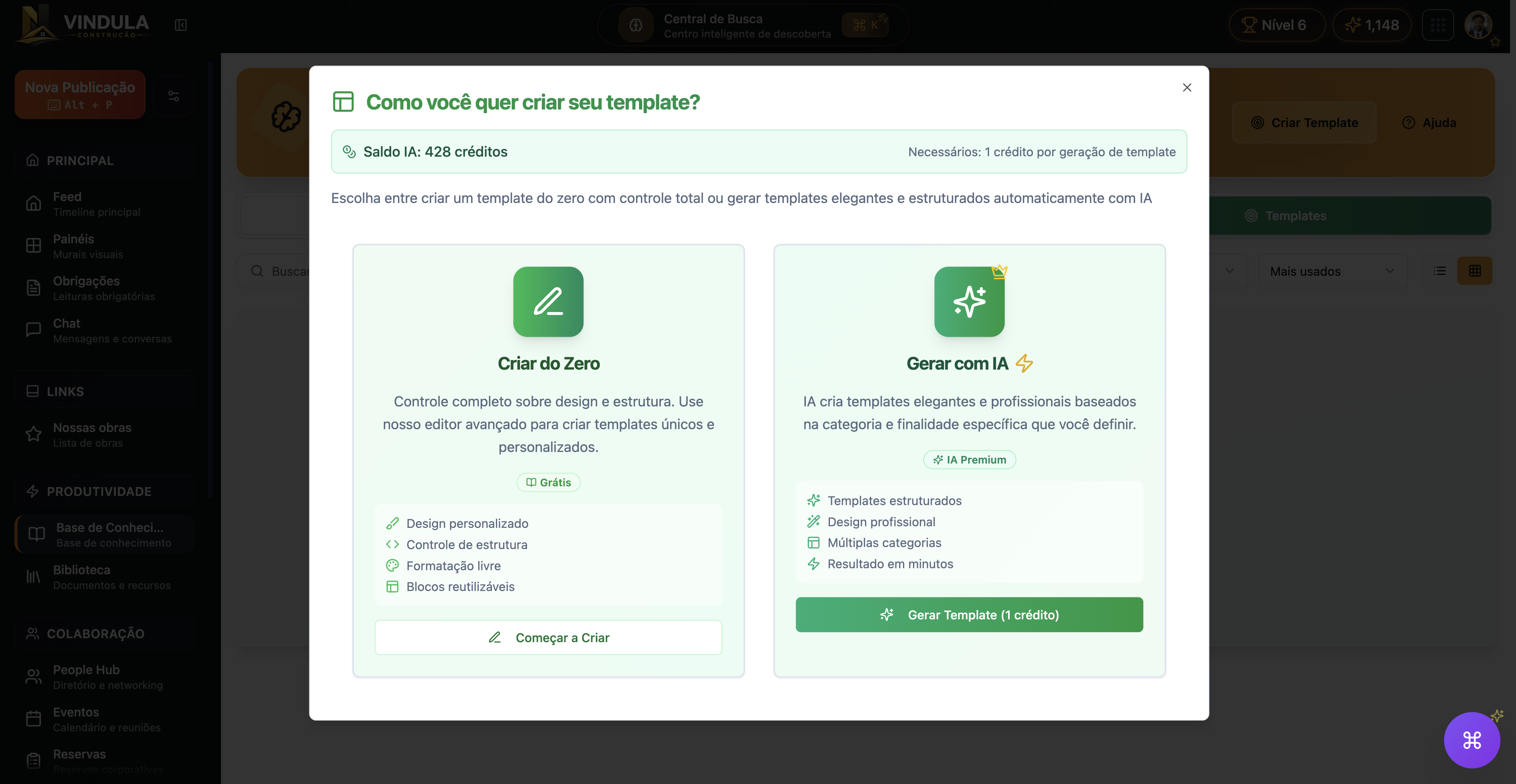 Criação de templates